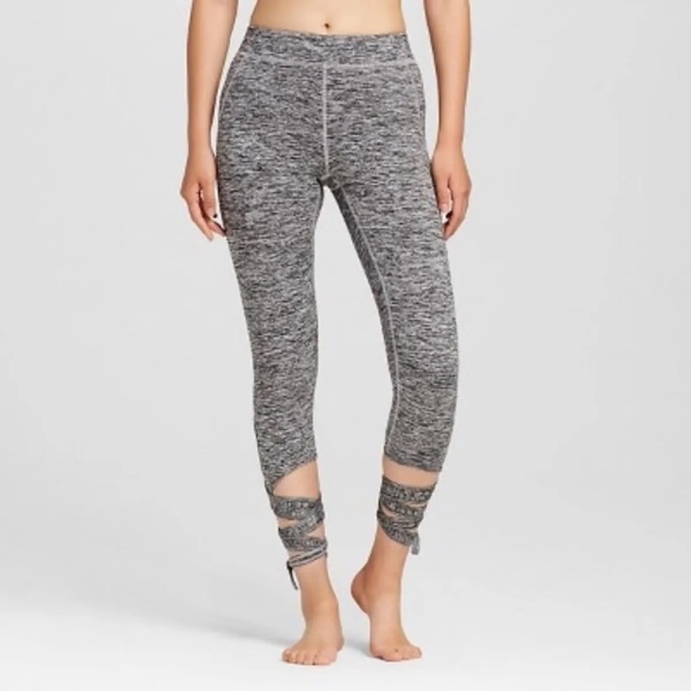 Mossimo Ballet Wrap Leggings Heather Gray Size Medium